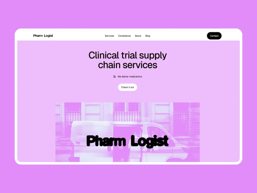 Pharm Logist — Free Pharma & Medical B2B Template — Gracjan Królikowski Framer Template