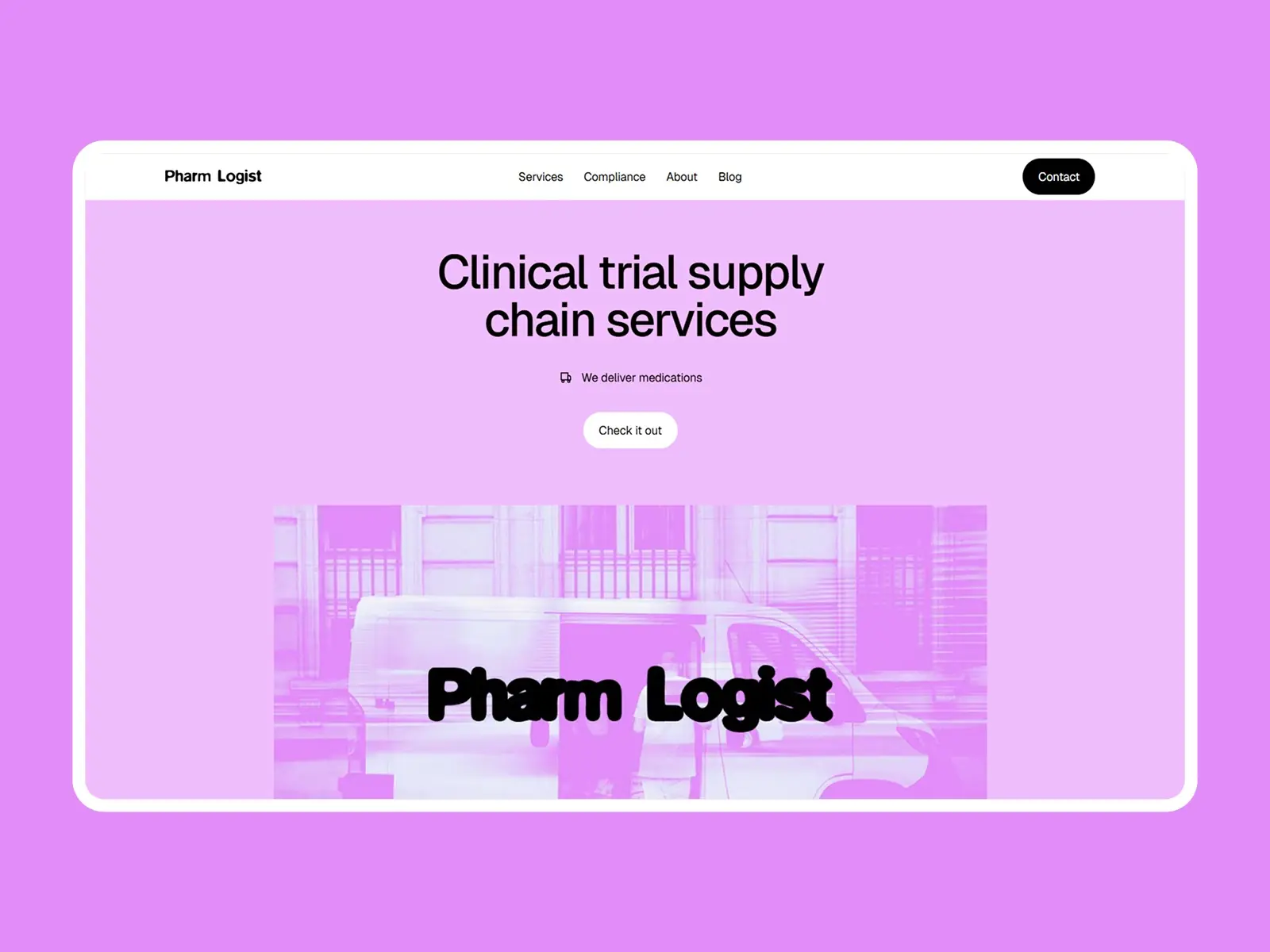 Pharm Logist — Free Pharma & Medical B2B Template — Gracjan Królikowski Framer Template
