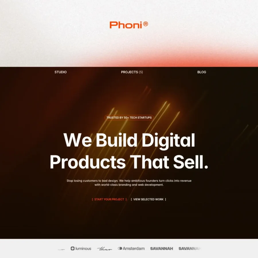 Phoni — Bold Studio Portfolio Template — Mohamed Latrach Framer Template