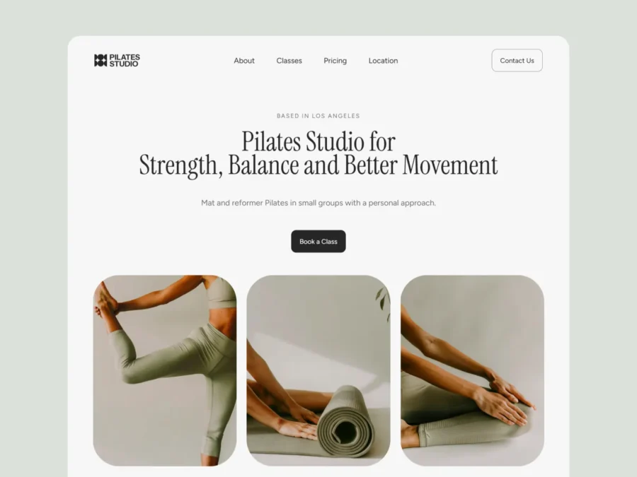 Pilates Lab — Pilates & Yoga Studio Template — Kate Loseva Framer Template