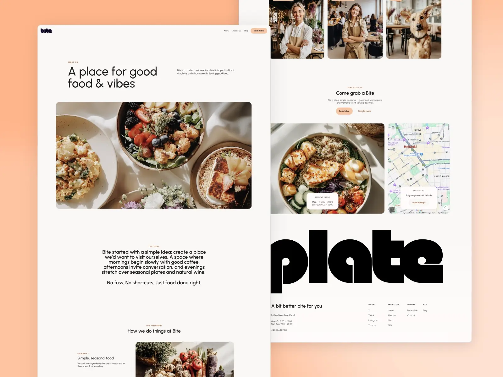 Plate — Cafe & Restaurant Template