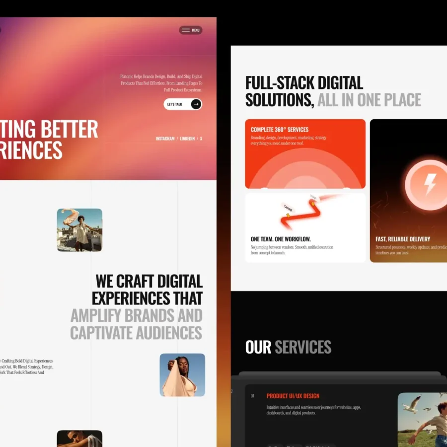 Platonic — Creative Digital Agency Template — Flowzai Framer Template