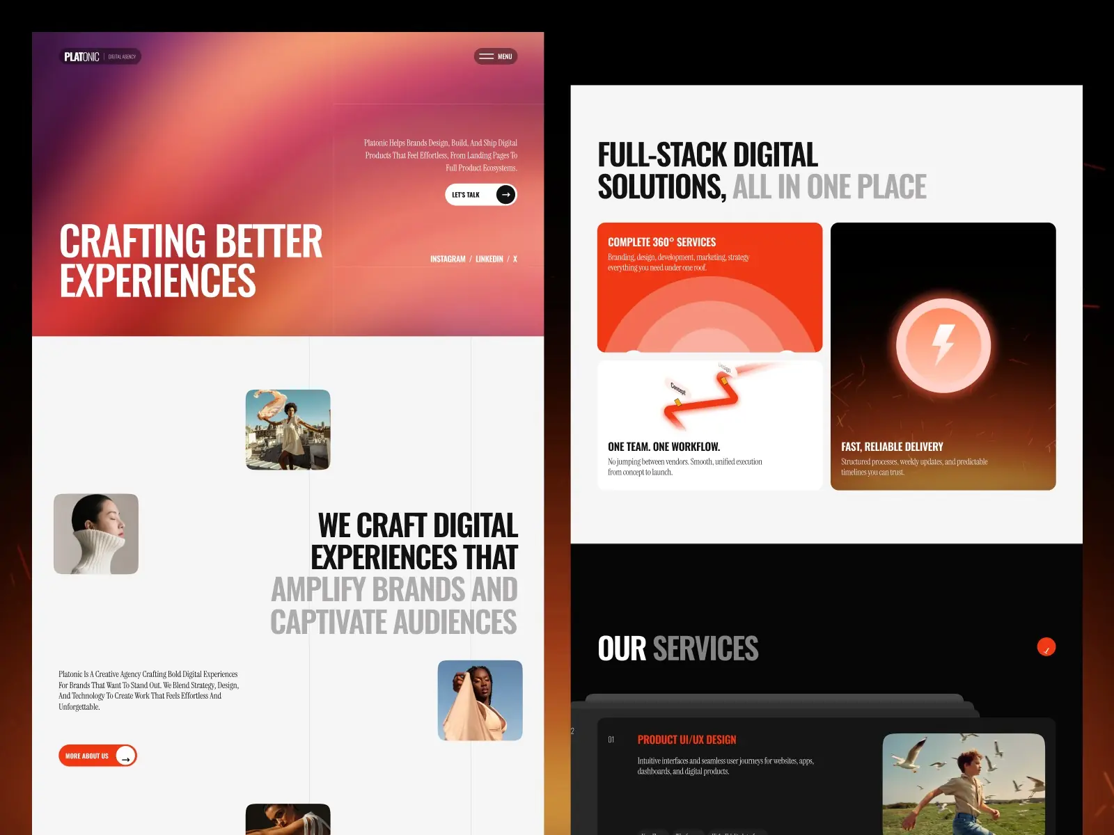 Platonic — Creative Digital Agency Template — Flowzai Framer Template