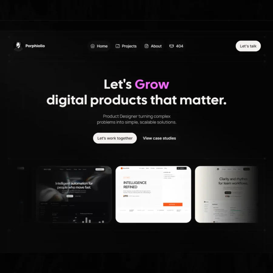 Porphiolio — Modern Portfolio Template — Alberto Horbaci Framer Template