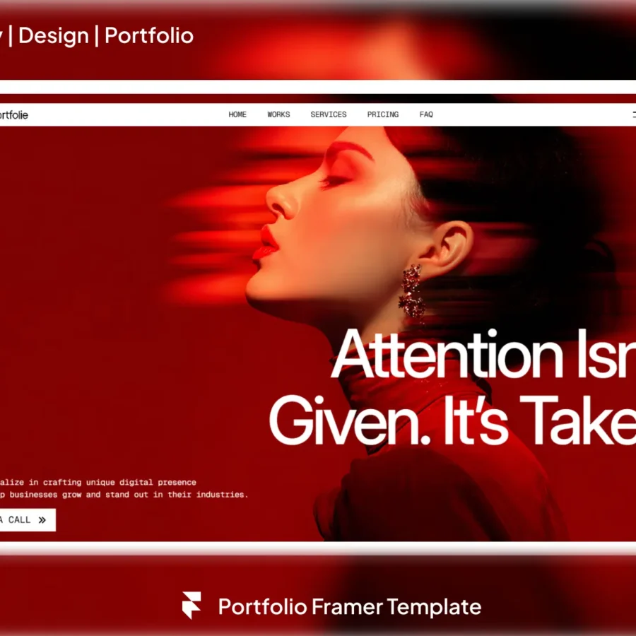 Portfolie — Sleek Portfolio & Agency Portfolio — Umar Mirza Framer Template