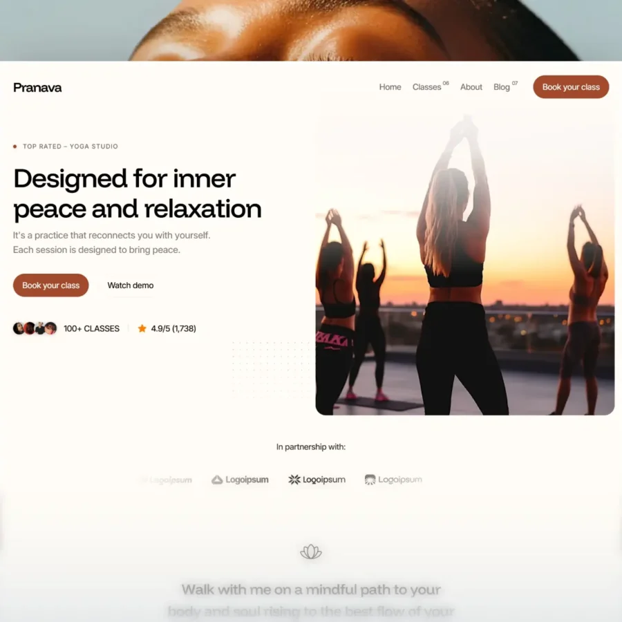 Pranava — Free Framer Yoga Template — Mudasir Hussain Framer Template