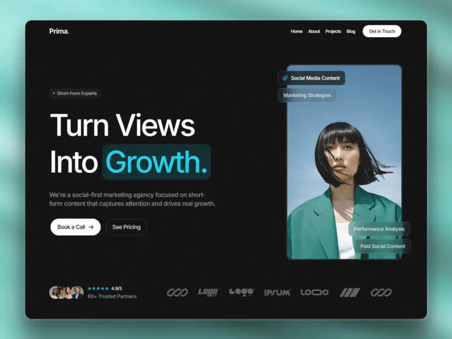 Prima — Digital Marketing Agency Template — Thaer Swailem Framer Template