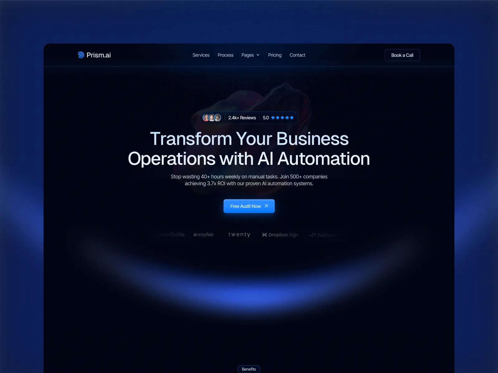 Prisam — AI Agency, SAAS & Landing Template — Gr8r Themes Framer Template