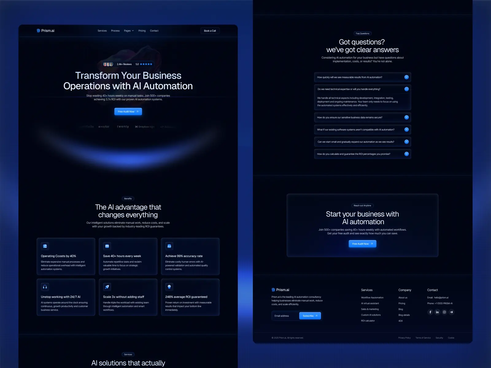 Prisam — AI Agency, SAAS & Landing Template
