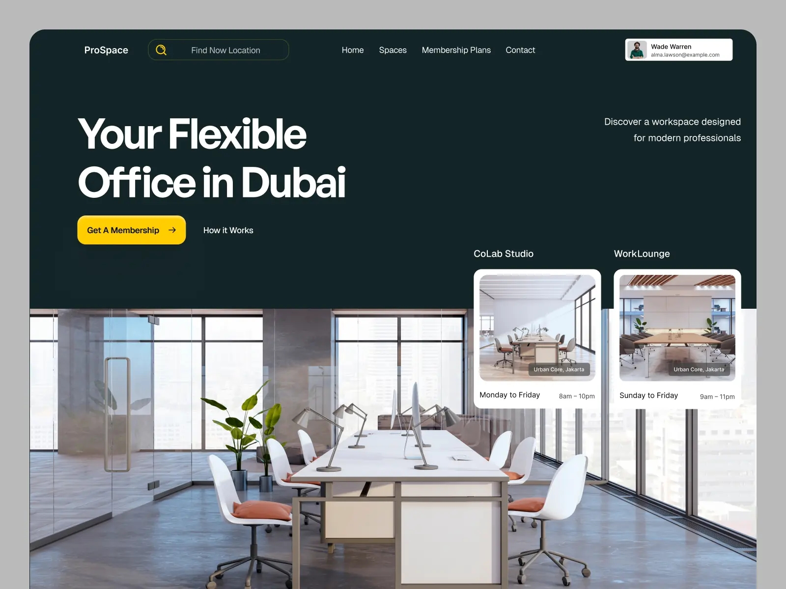 Pro Space — Modern coworking space for teams — Framer Dev Framer Template