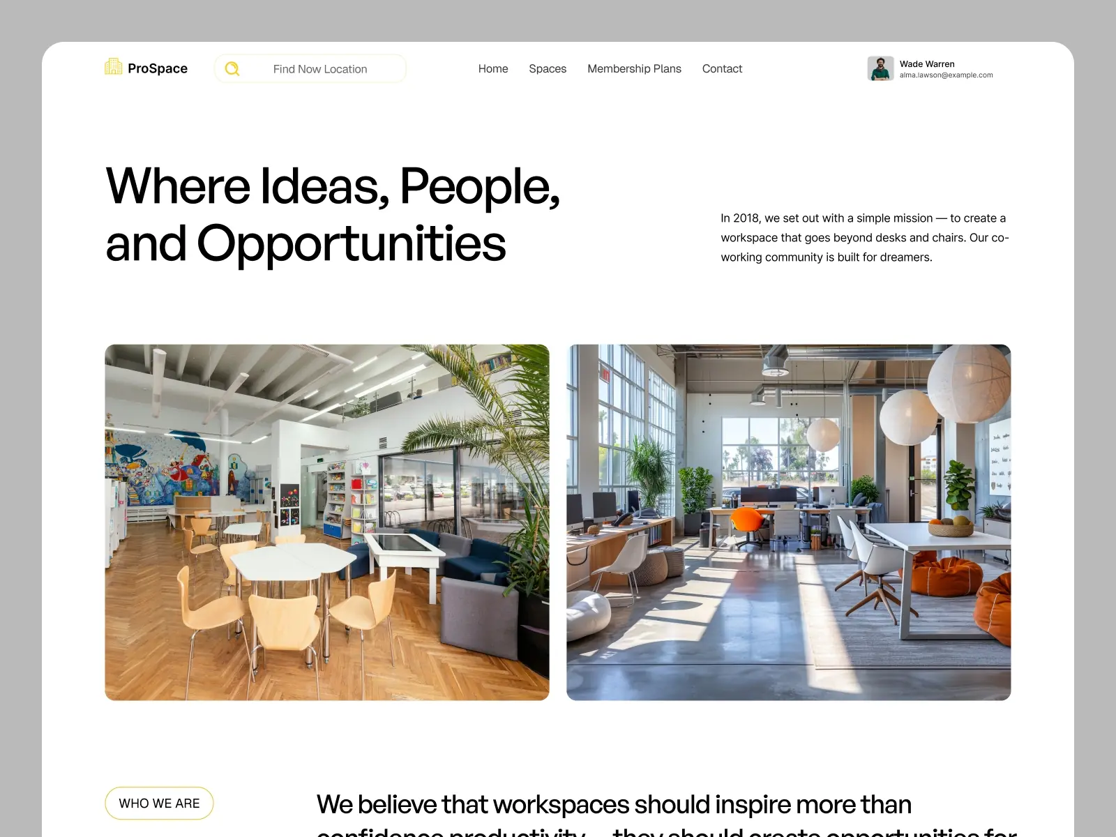 Pro Space — Modern coworking space for teams