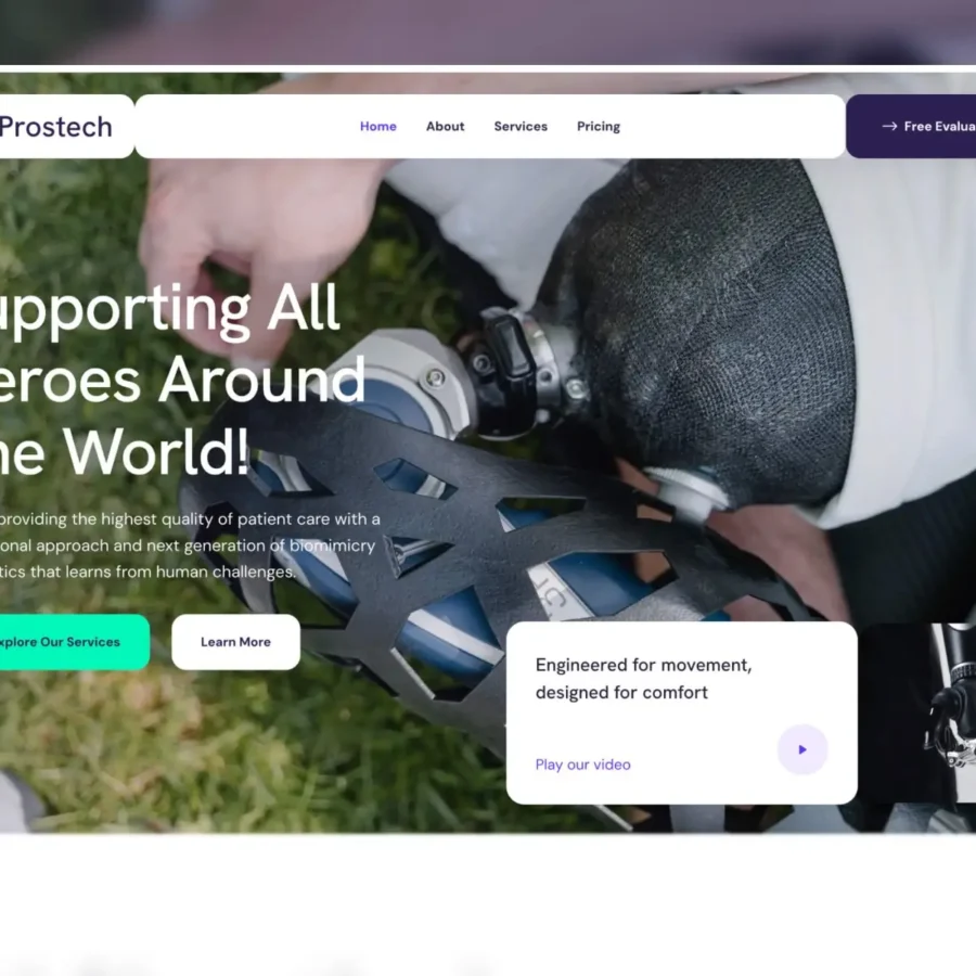 Prostech — Prosthetics & Orthotics Care — Tambe Design Framer Template