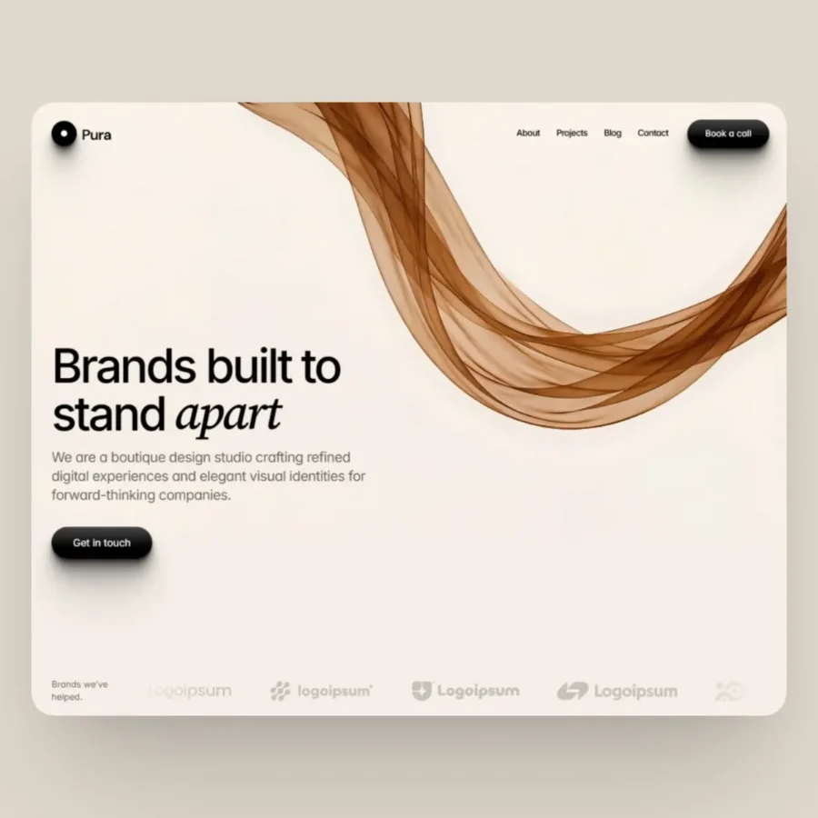Pura Studio — Agency & Portoflio Template — Gabe Tognon Framer Template