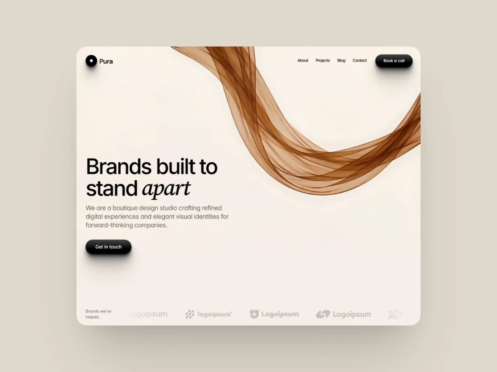 Pura Studio — Agency & Portoflio Template — Gabe Tognon Framer Template