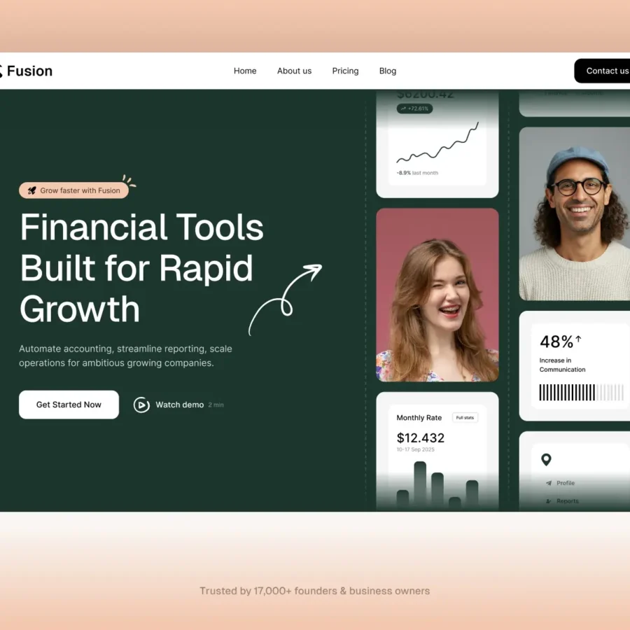 Pusion — SaaS Website Template — Themeflow Framer Template