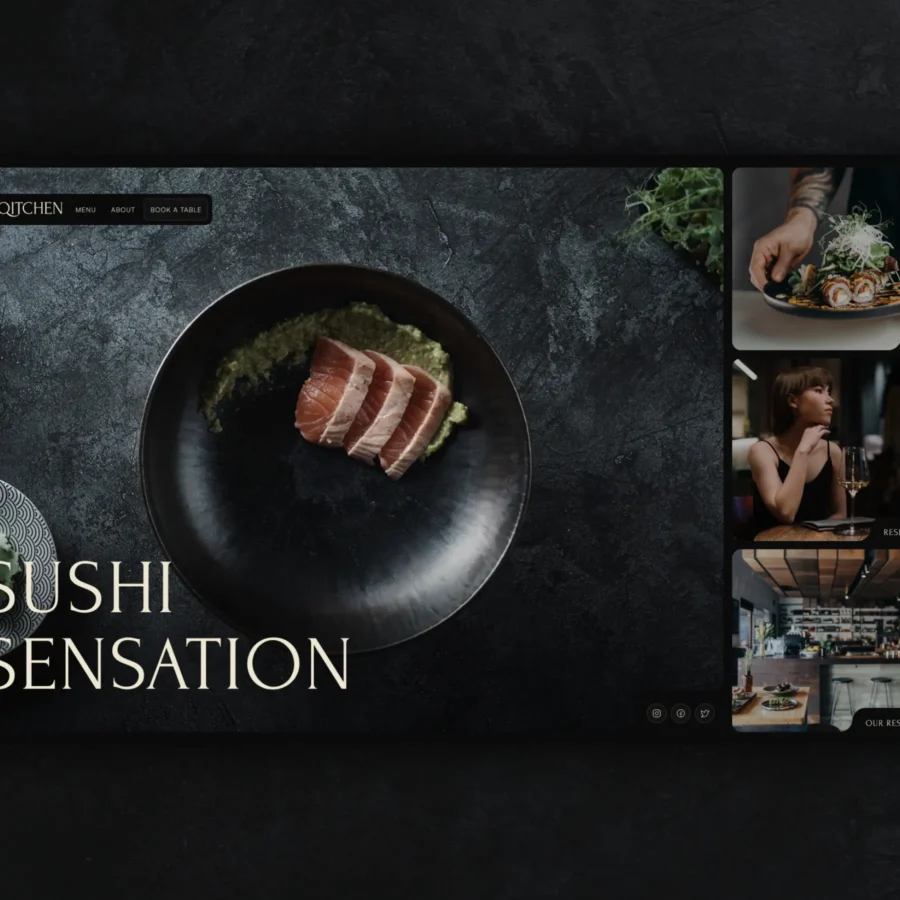 Qitchen — Restaurant Template — Pawel Gola Framer Template