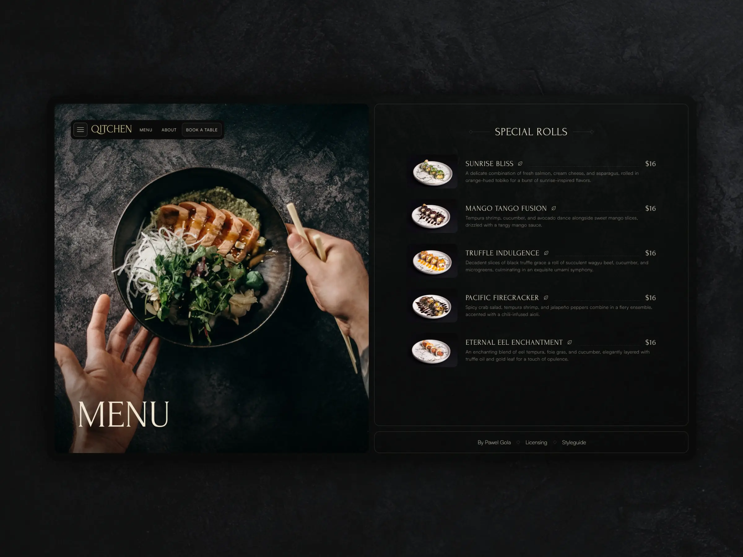 Qitchen — Restaurant Template