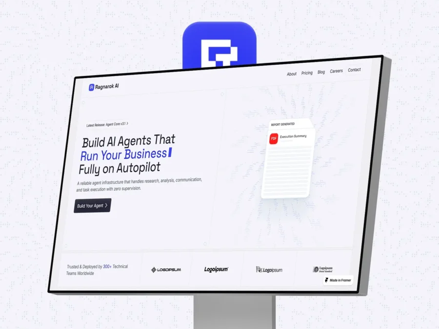 Ragnarok — AI Agent Website — Breeje Anadkat Framer Template