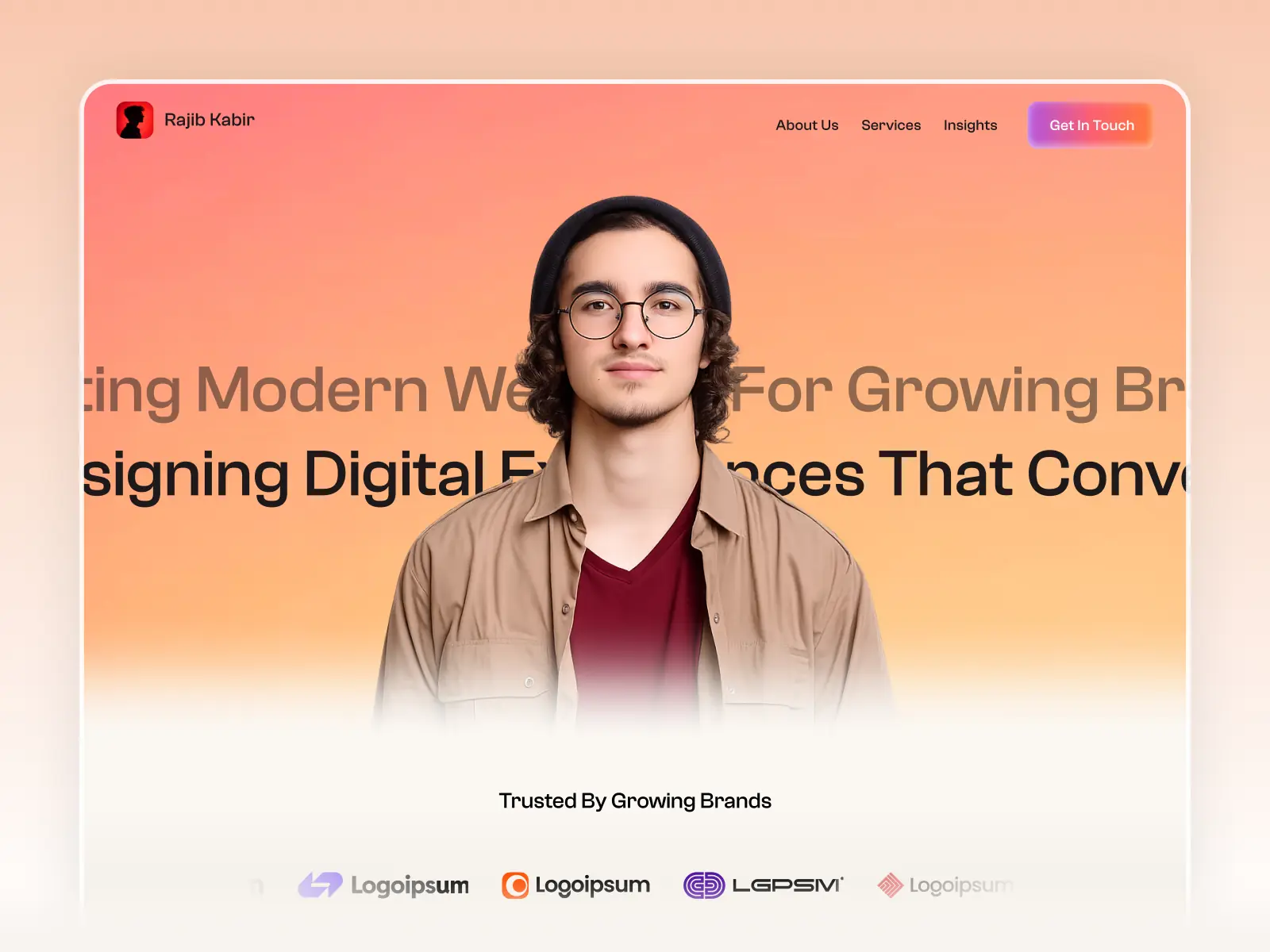 Rajib Kabir — Personal Portfolio Template — Pixcut Studio LLC Framer Template