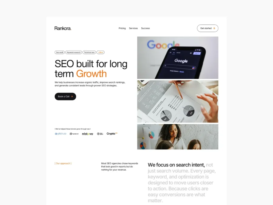 Rankora — One page SEO solution — Arif Framer Template