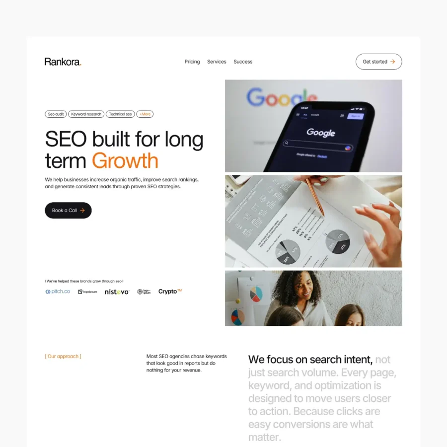 Rankora — One page SEO solution — Arif Framer Template