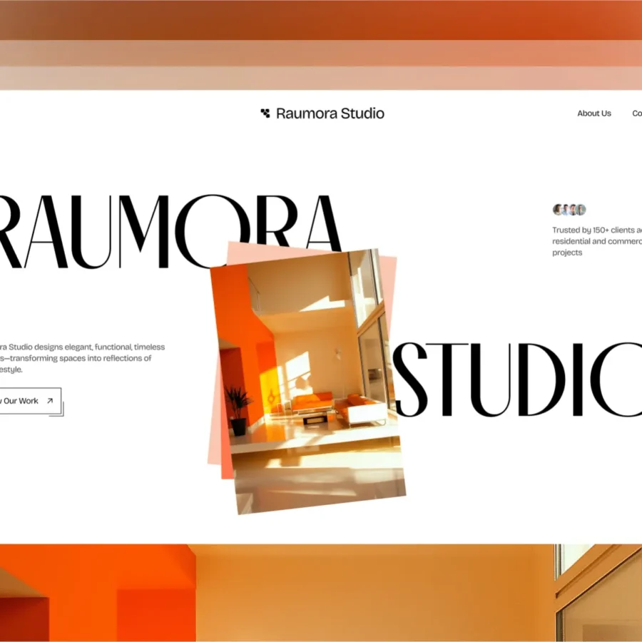 Raumora — Interior Design Framer Template — Zorion Studio Framer Template