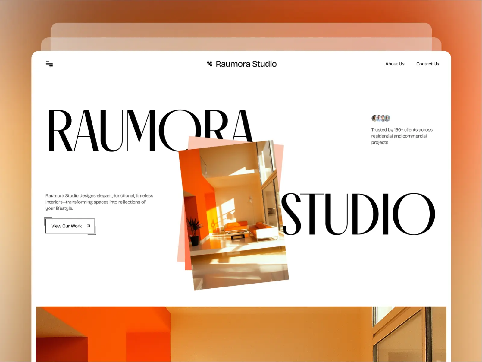 Raumora — Interior Design Framer Template — Zorion Studio Framer Template