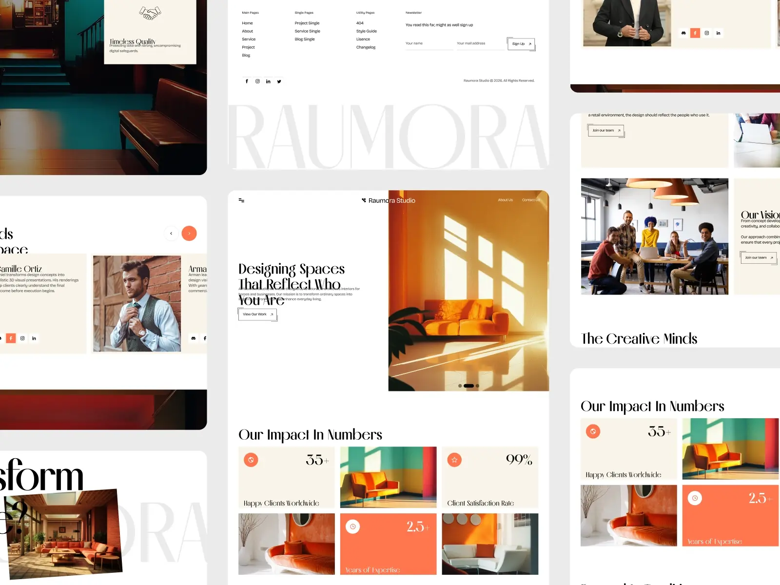 Raumora — Interior Design Framer Template