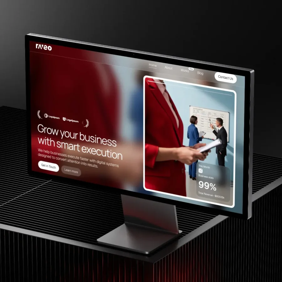 Raveo — Premium Business & Agency Template — Kingsley Ken Framer Template