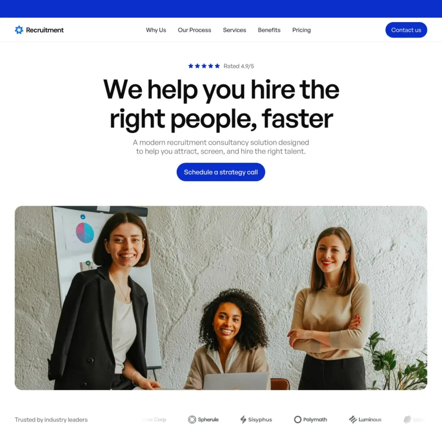 Recruitment — Professional consulting template — Shahrukh Qureshi Framer Template