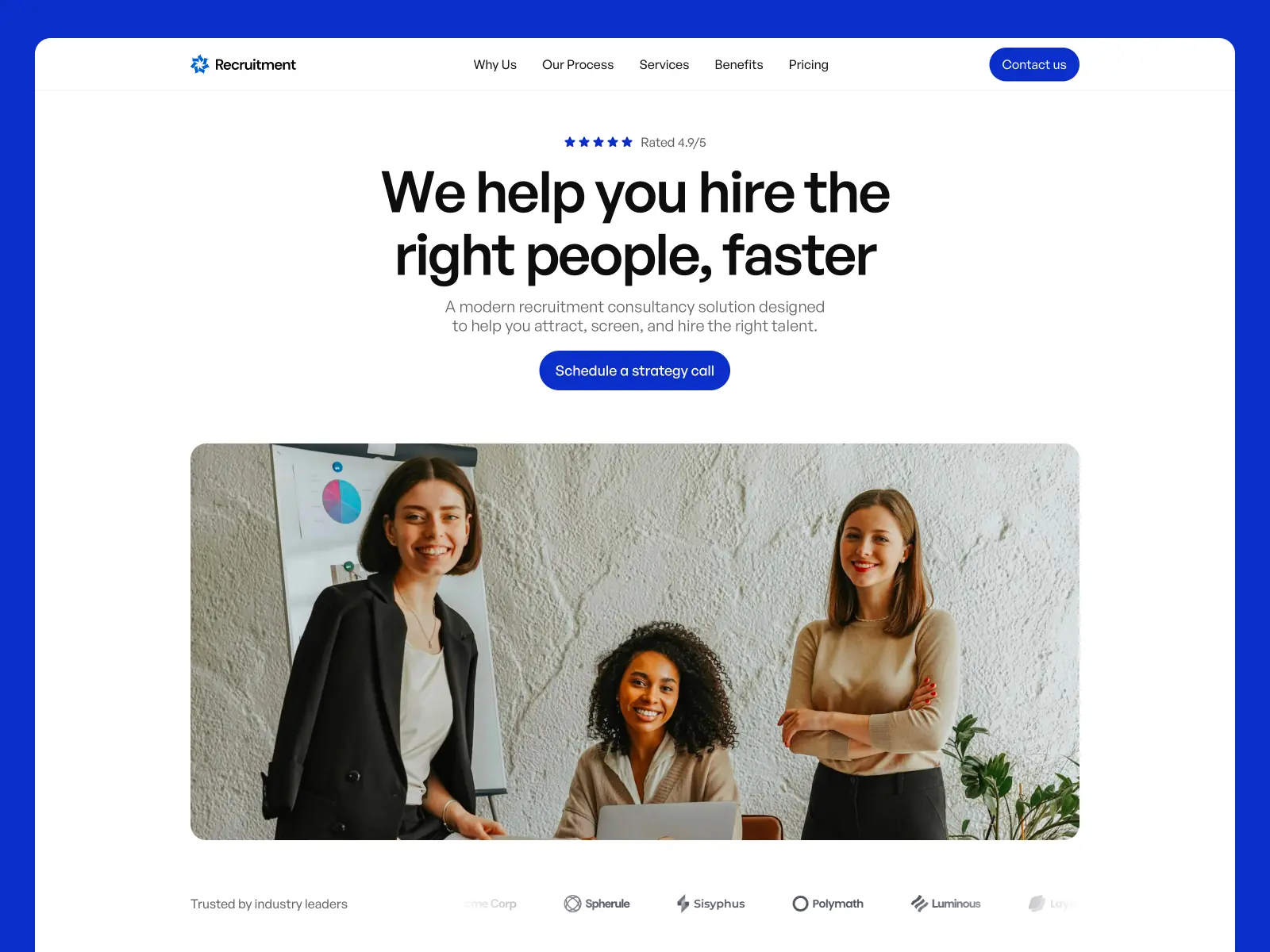 Recruitment — Professional consulting template — Shahrukh Qureshi Framer Template