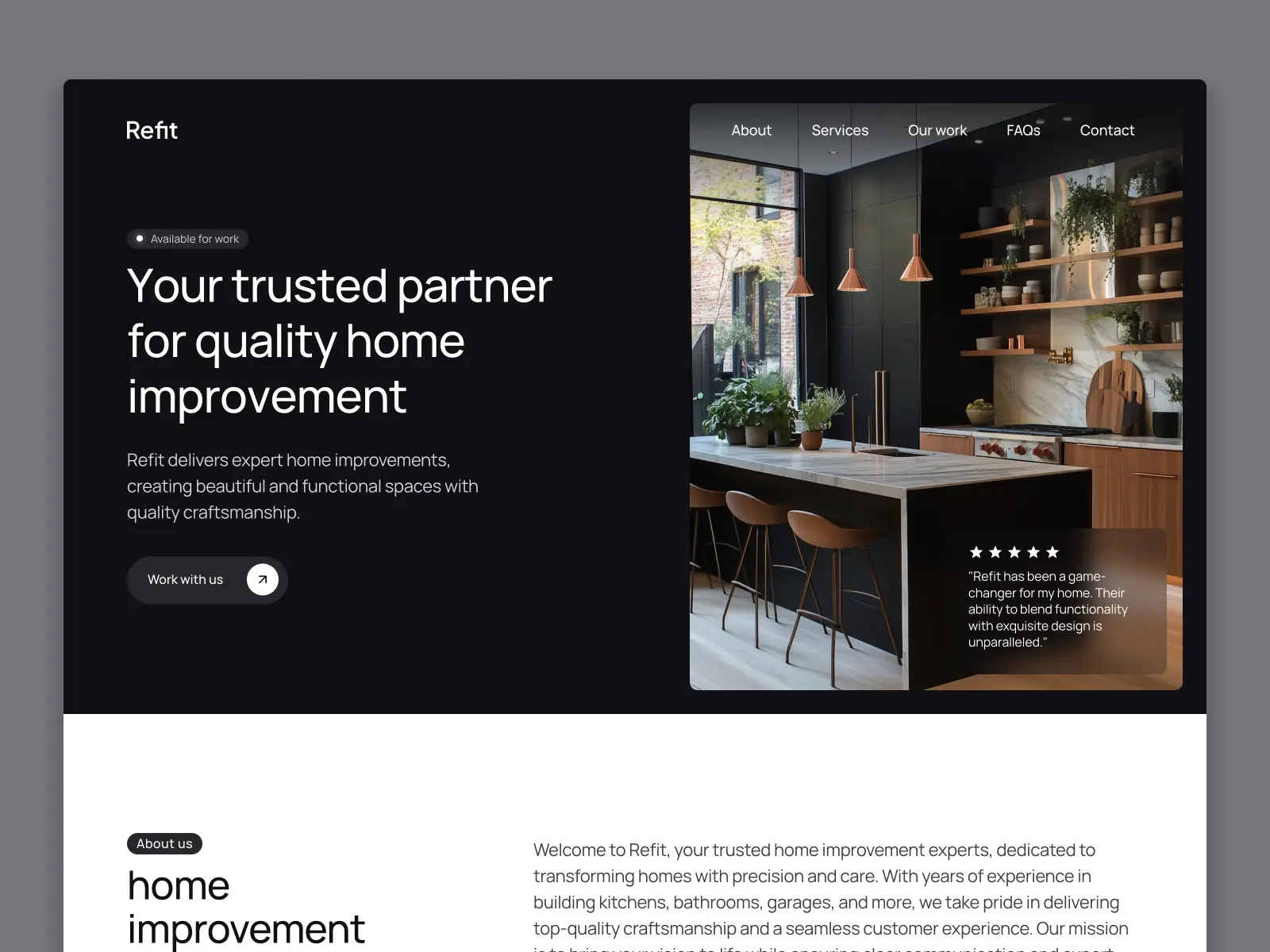 Refit — Construction & Renovation Template