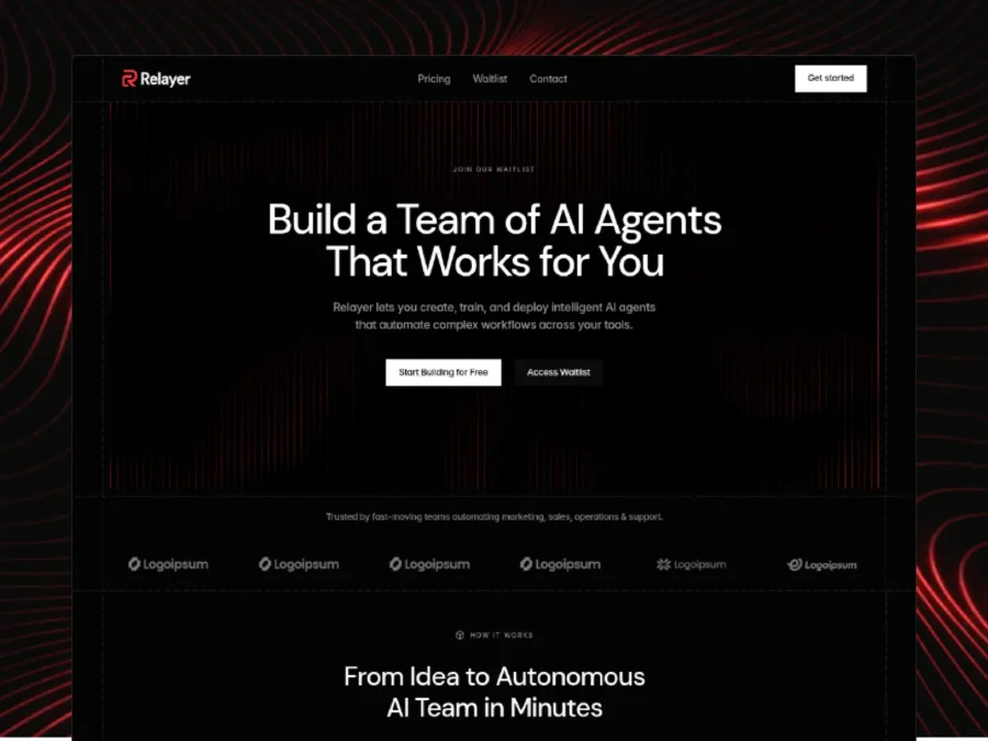 Relayer — Premium AI Agent SaaS — Plank Designs Framer Template