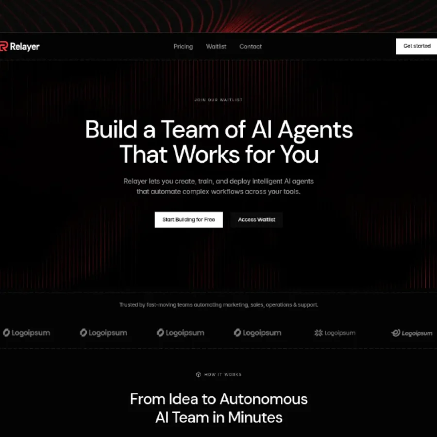 Relayer — Premium AI Agent SaaS — Plank Designs Framer Template