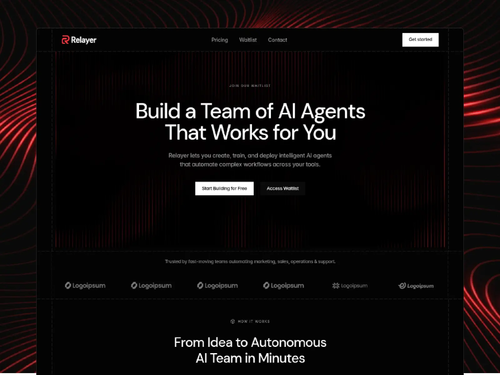 Relayer — Premium AI Agent SaaS — Plank Designs Framer Template