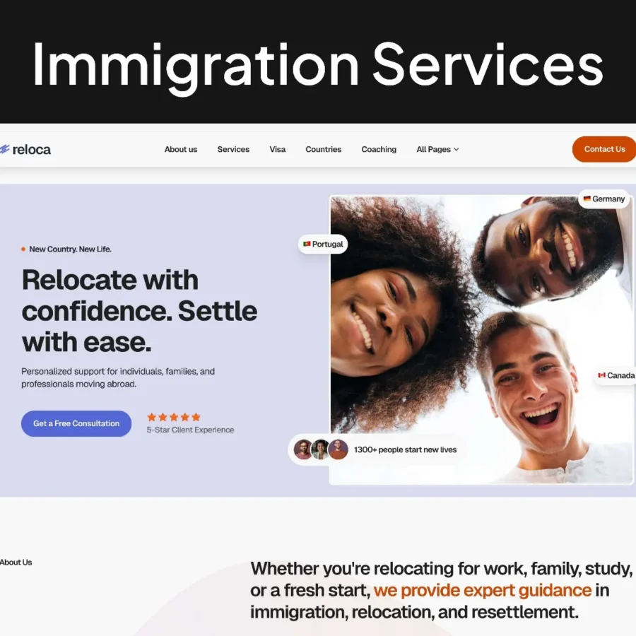 Reloca — Immigration Services — fourtwelve Framer Template