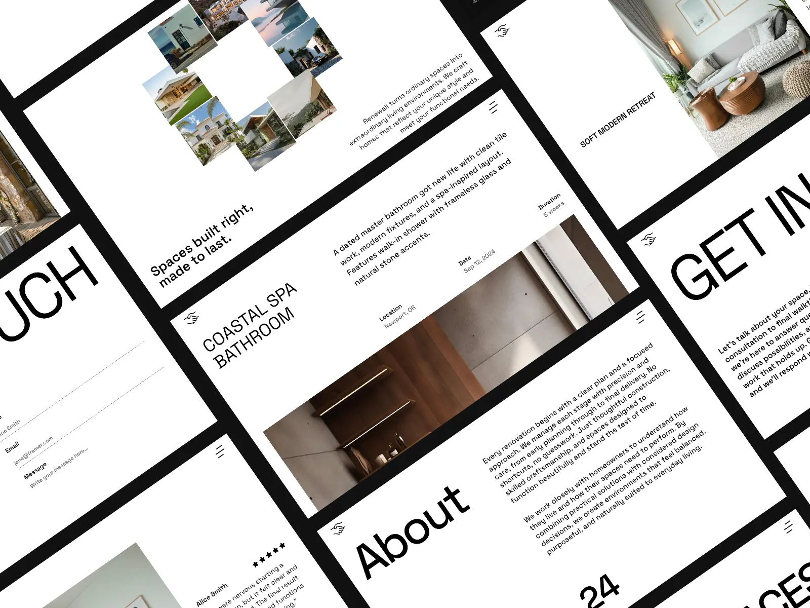 Renewall — Minimalist Renovation Template — Varshaa T Framer Template