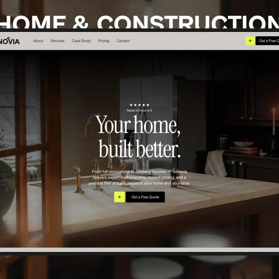 Renovia — Home Construction & Renovation — Irem Geldry Framer Template