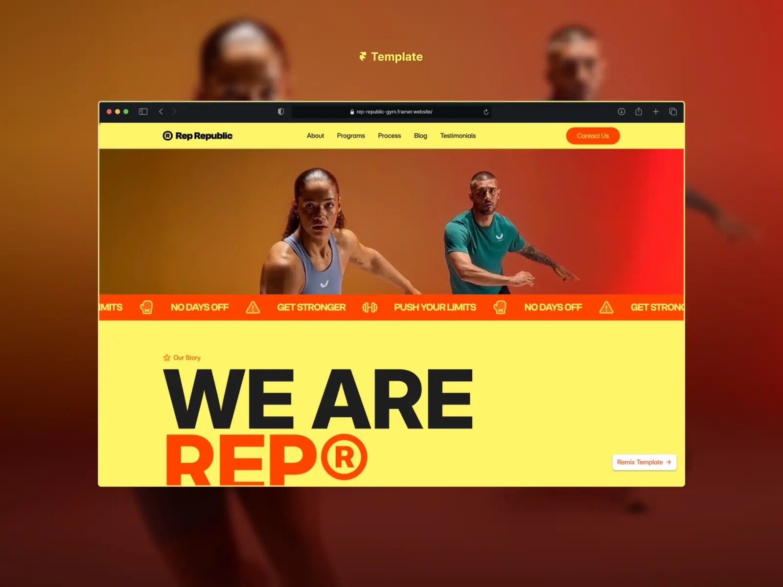 Rep Republic — Gym & Fitness Studio Website