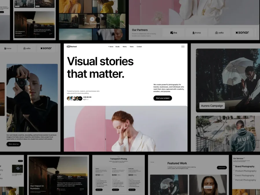 Reshoot — Photography Creative Agency — Erapee Framer Template