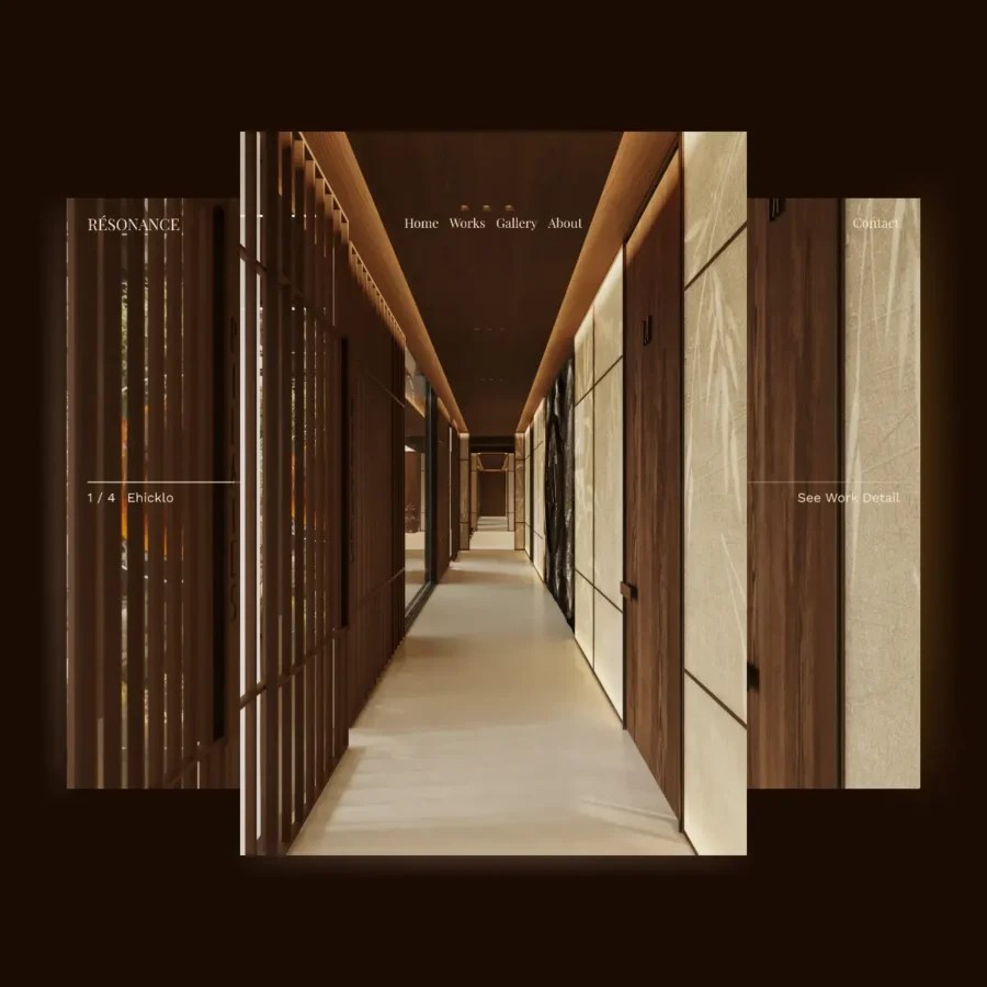 Résonance — Interior Design & Architecture — Victoria Khomyshynets Framer Template