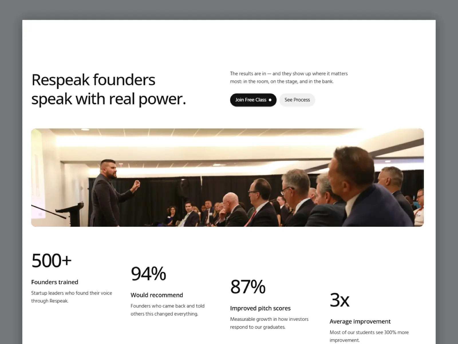 Respeak — Coaching & Training Program Site