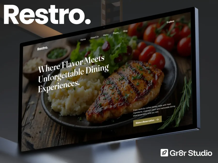 Restro — Premium Restaurant & Food Business — Tanjim Islam Framer Template
