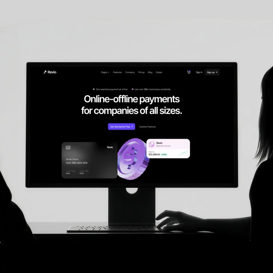 Revio Pay — Best payment gateway template — Finlay Studio Framer Template