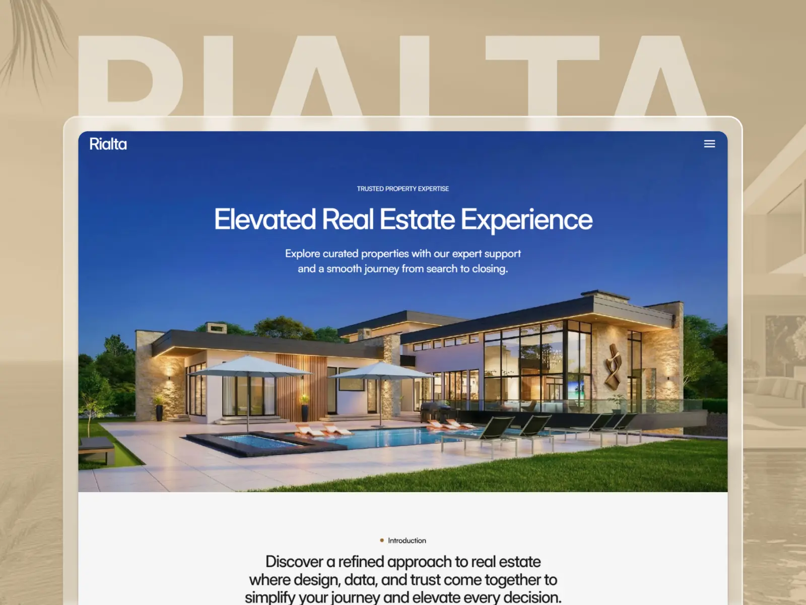 Rialta — Premium Realtor Website Template — Muhammad Abubakar Framer Template