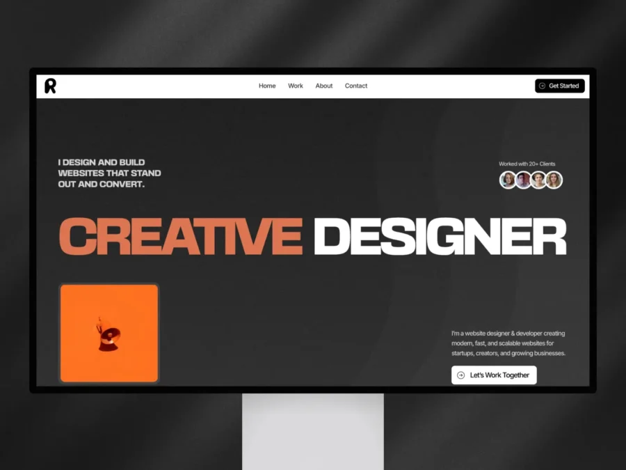 Rilo — A modern portfolio for designers & — Umeh Chinonso Vincent Framer Template