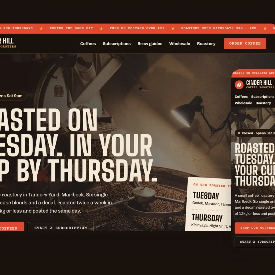 Roast Coffee Co — Yehor Vermiyenko Framer Template