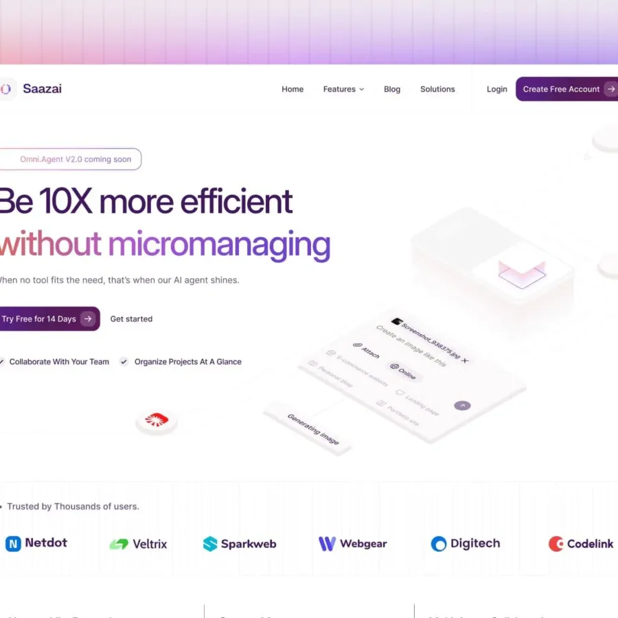 Saaszai — SaaS-Website, AI SaaS Startup — Framerbite Framer Template