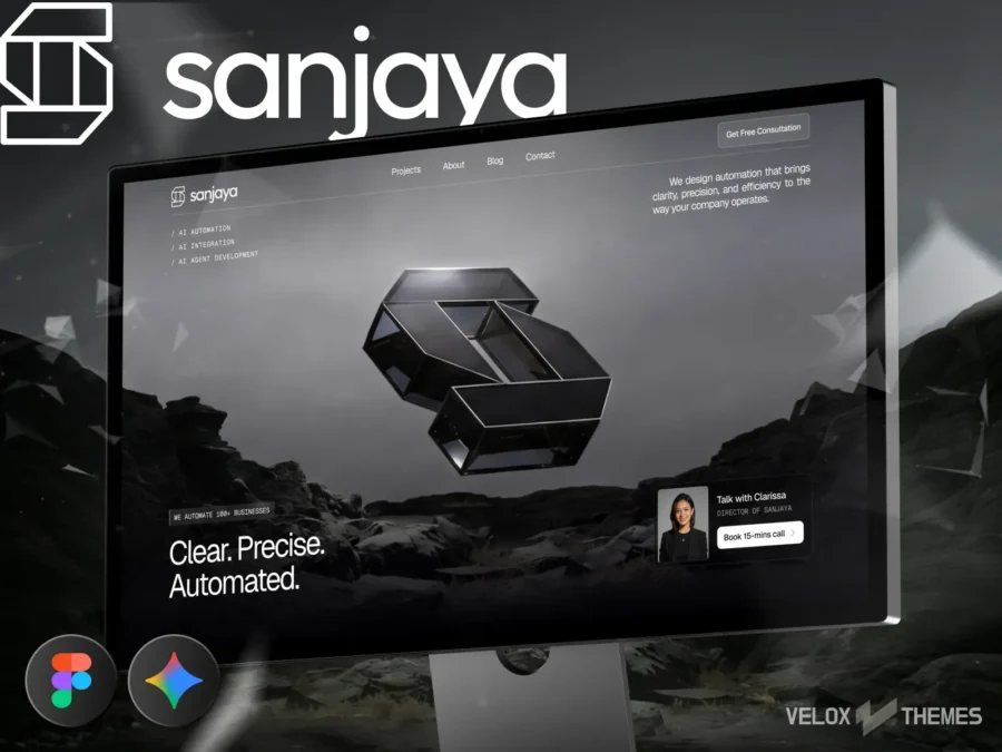 Sanjaya — AI Automation Agency — Velox Themes Framer Template