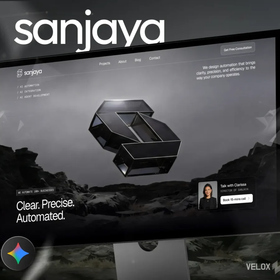 Sanjaya — AI Automation Agency — Velox Themes Framer Template
